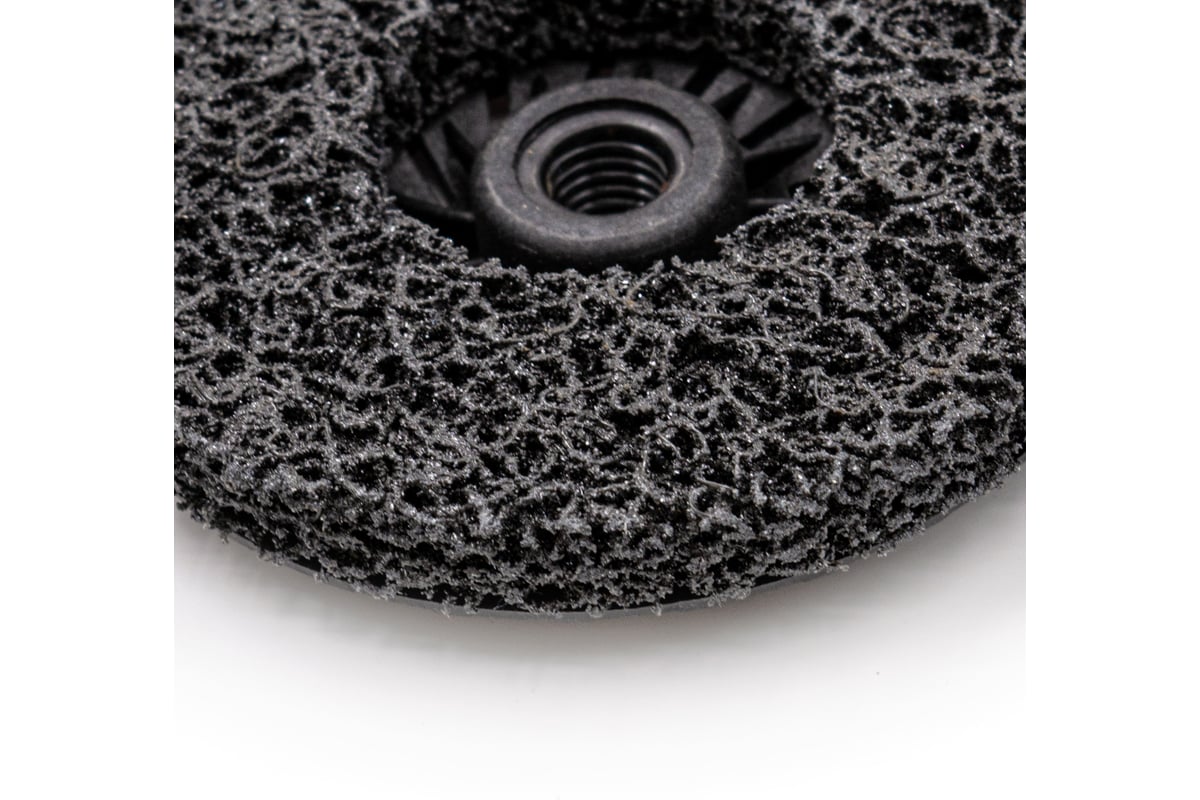 Круг зачистной полимерный (коралловый) черный, medium grain (средний), 125x15 мм, М14 РемоКолор 37-1-434