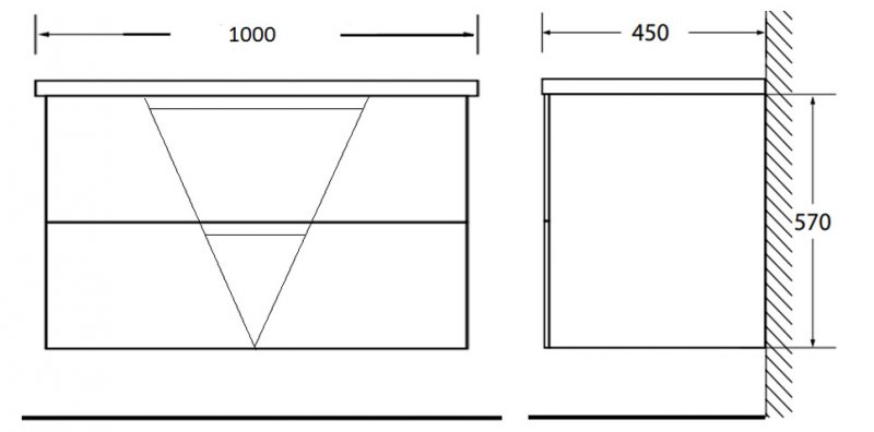 Тумба с раковиной BelBagno Vittoria 100 см Bianco Opaco