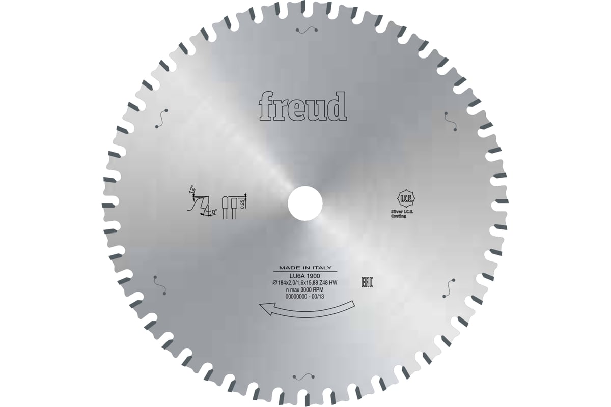 Пильный диск по стали 300x2.6x30 мм, Z80 Freud Lu6A 1800