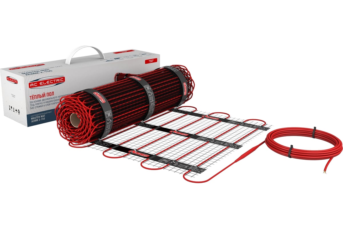 Нагревательный мат AC Electric ACMM 2-150-12 комплект теплого пола НС-1179169