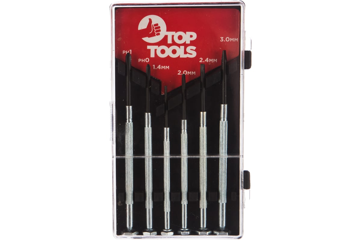 Набор прецизионных отверток, 6 шт. Top Tools 39D193