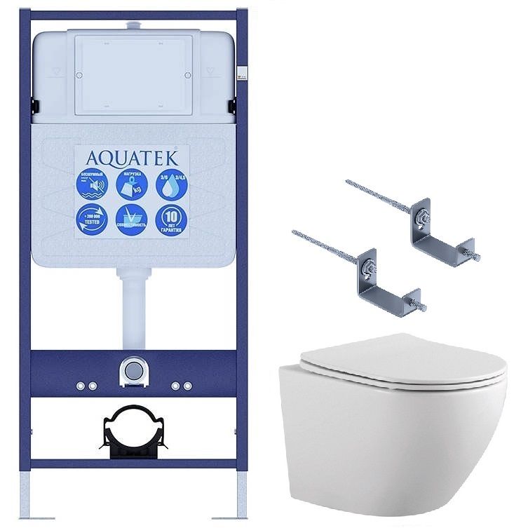 Подвесной унитаз SET Aquatek Европа-KKI2 3в1 с инсталляцией