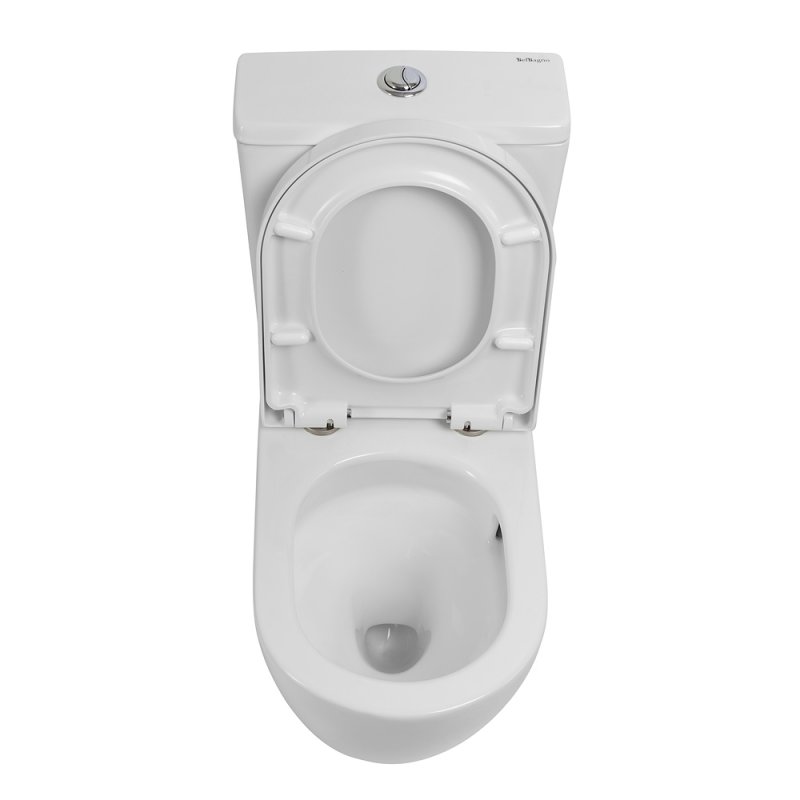 Унитаз-компакт BelBagno Sfera-Tor BB2141CP-TOR/BB2141T безободковый, смыв TORNADO