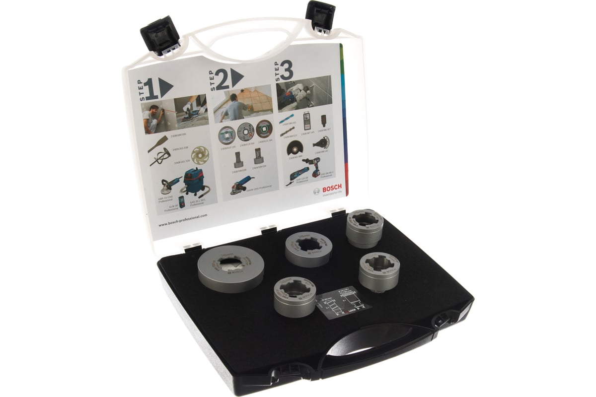 Набор алмазных коронок Dry Speed X-LOCK (25-68 мм; 5 шт.) Bosch 2608599037