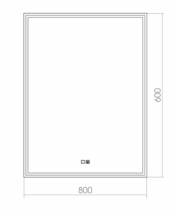 Зеркало Silver Mirrors Santana 60x80 см с подсветкой, подогревом