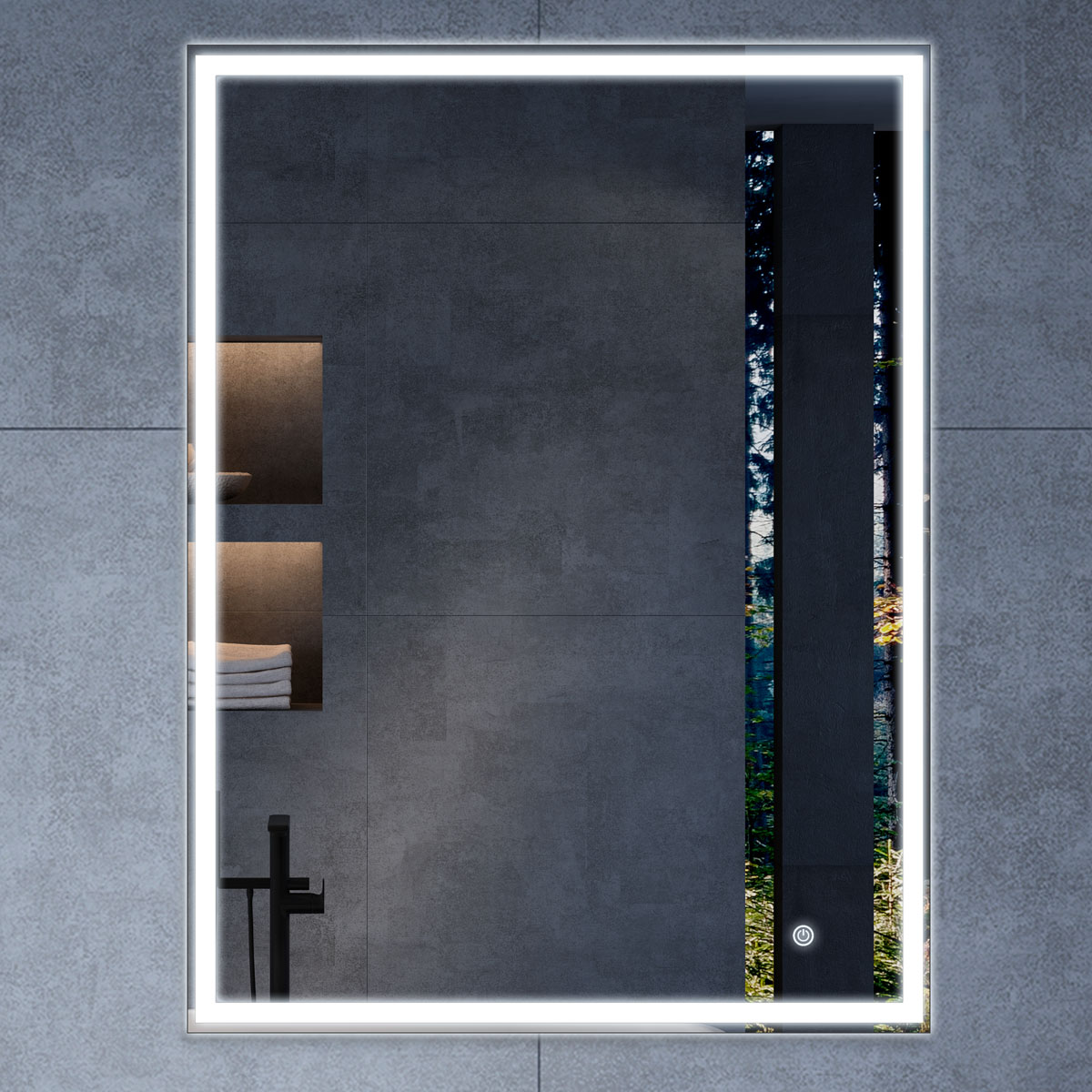 Зеркало Vincea VLM-3VN6007 60x70 см, сенсорный выключатель, диммер Зеркало Vincea VLM-3VN6007 60x70 см, сенсорный выключатель, диммер