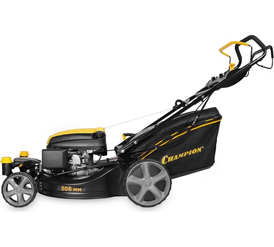 Газонокосилка Champion 3кВт, привод 508мм, 65л, 25-75мм, 1 рычаг/6, 38.5кг, 4в1, 4 колеса 2 разблок LMZ5130/2