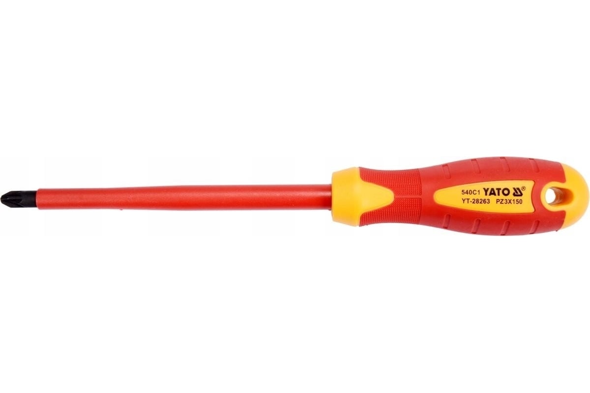 Диэлектрическая отвертка Yato 1000 В PZ3x150 мм YT-28263
