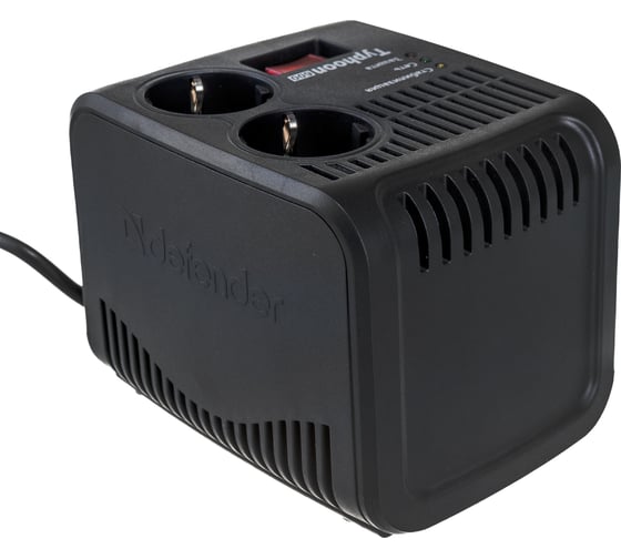 Стабилизатор напряжения Defender AVR Typhoon 600 200 Вт, 2 розетки 99032