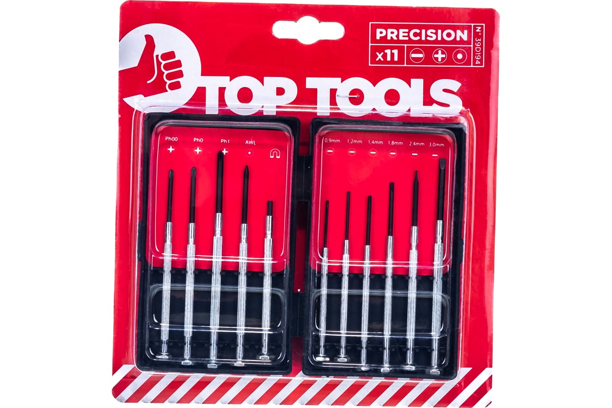 Набор прецизионных отверток Top Tools 11шт .39D194