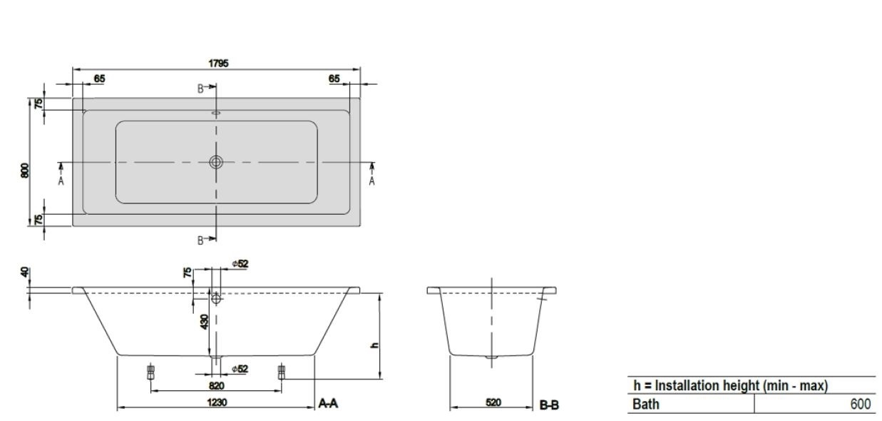 Акриловая ванна Villeroy&Boch Targa Plus Duo 180x80 см