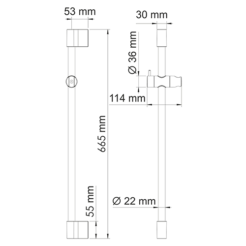 Душевая стойка WasserKRAFT A076, черный