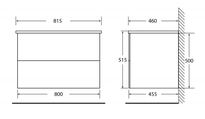 Мебель для ванной BelBagno Etna 81x46x53 см Bianco Lucido