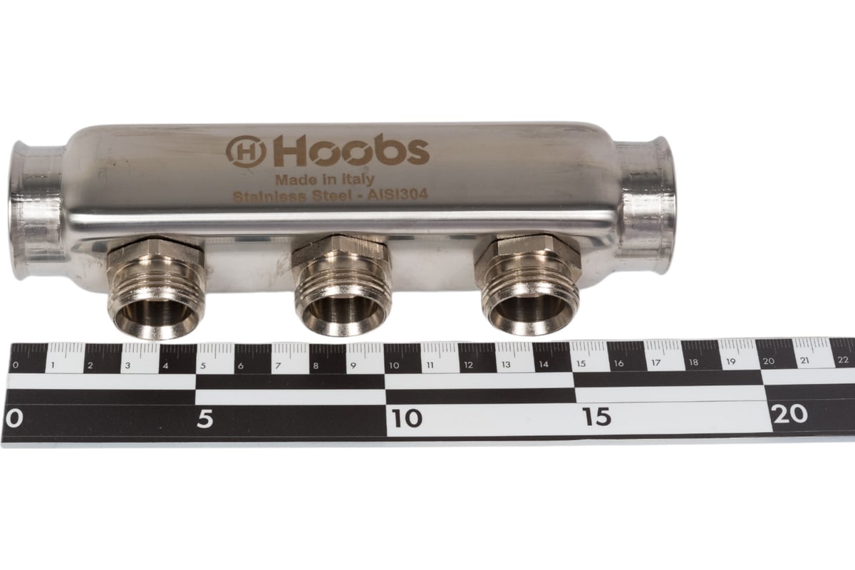 Коллектор Hoobs нержавеющая сталь, без регулировки, 1"х3/4"-3 вых. HB-INCGO-111503