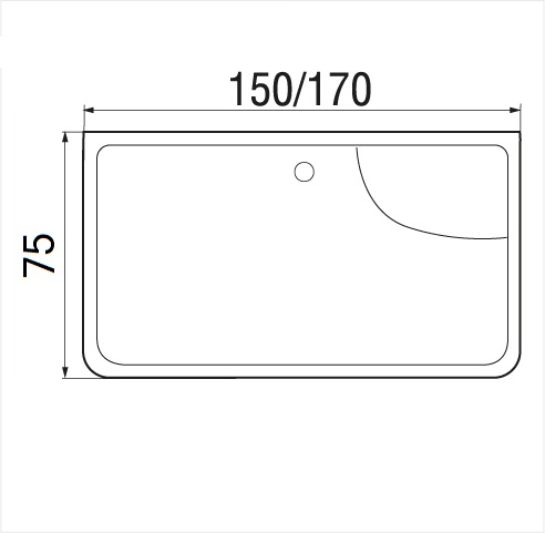 Акриловая ванна River Wemor 150/75/55 S 150x75, 10000006116