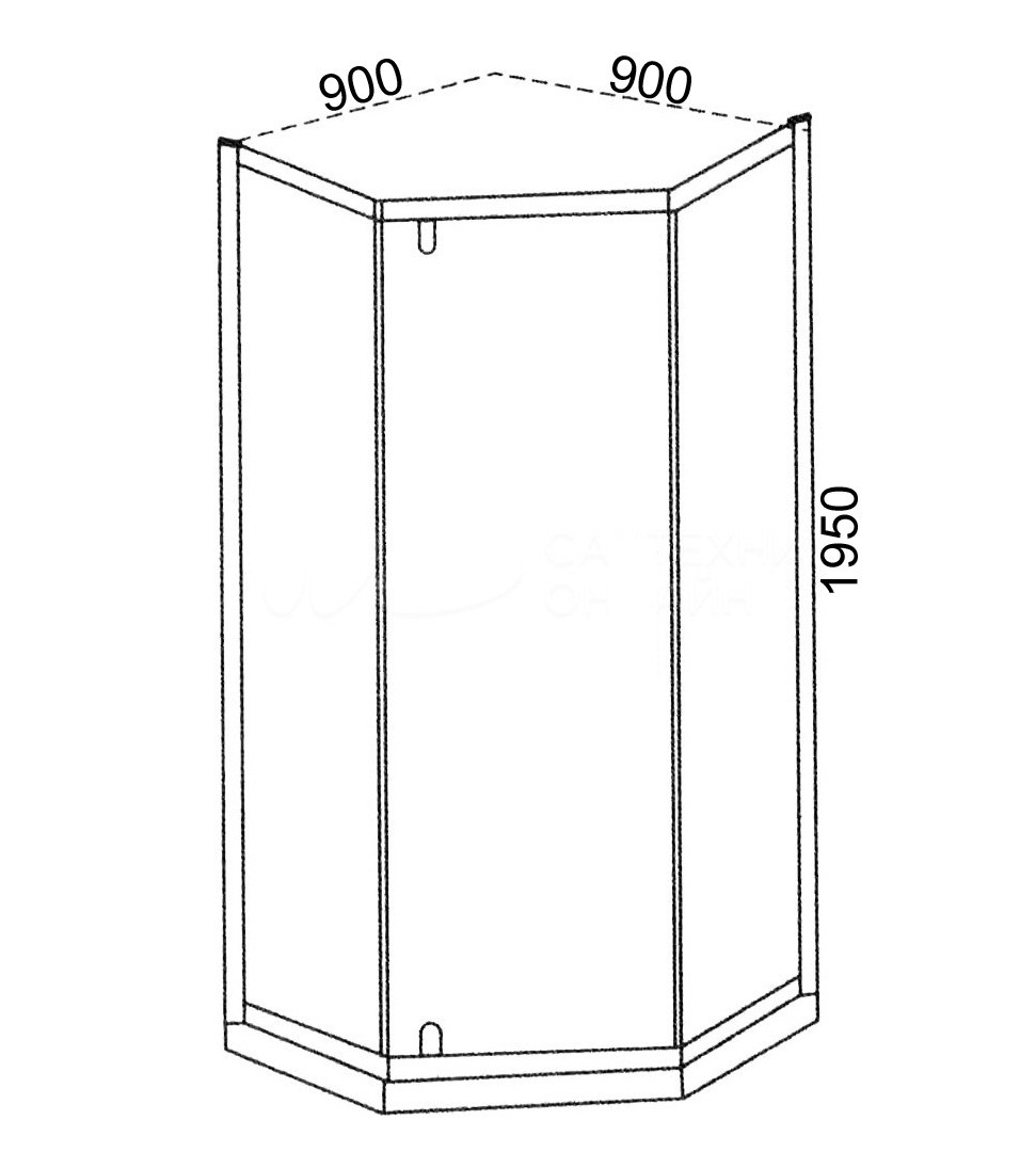 Душевой уголок Cerutti C3AB 90x90 тонированное, черный