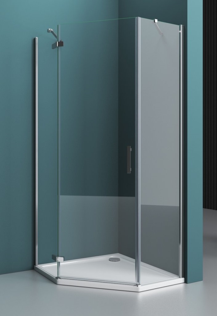 Душевой уголок BelBagno KRAFT-P-1-100-C-Cr-L 100x100 прозрачный, хром, левый