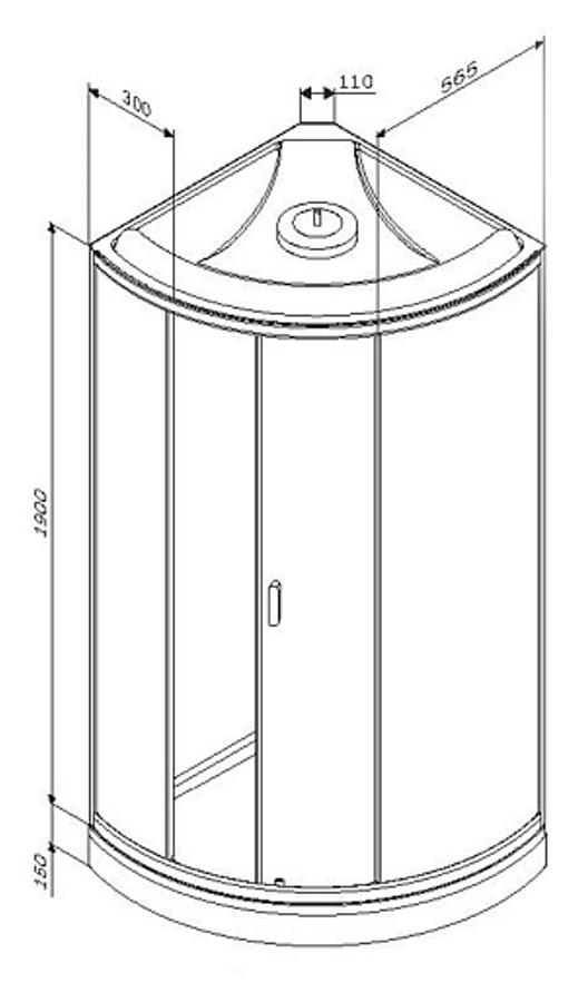 Душевая кабина Am.Pm Gem W90C-401-090BT 90x90 см прозрачная, черный