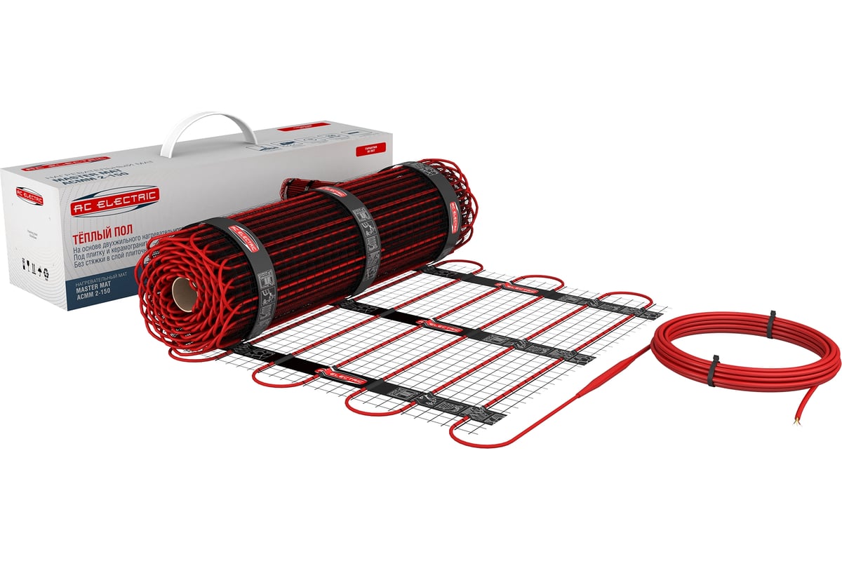 Нагревательный мат AC Electric ACMM 2-150-8 комплект теплого пола НС-1179165