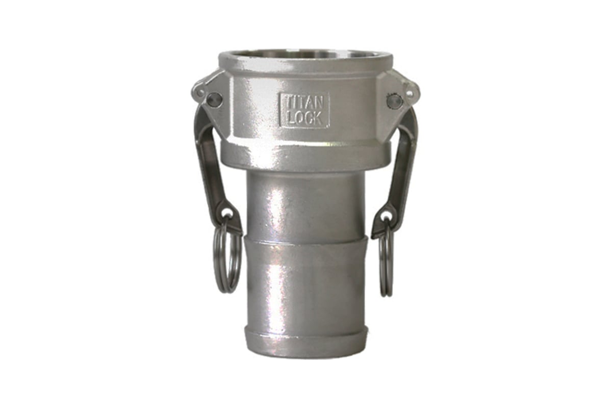 Нержавеющий камлок TITAN LOCK тип C, розетка с хвостовиком 3", AISI316 TL300CSS316