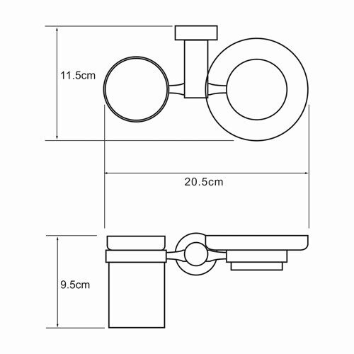 Держатель для стакана WasserKRAFT Donau K-9426 с мыльницей