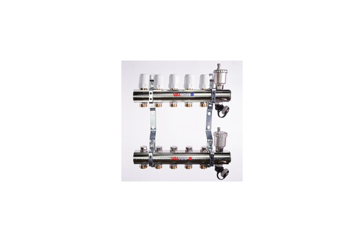 Коллекторная группа в сборе, 1х5 вых. Евроконус 3/4 Valtec VTc.594.EMNX.0605