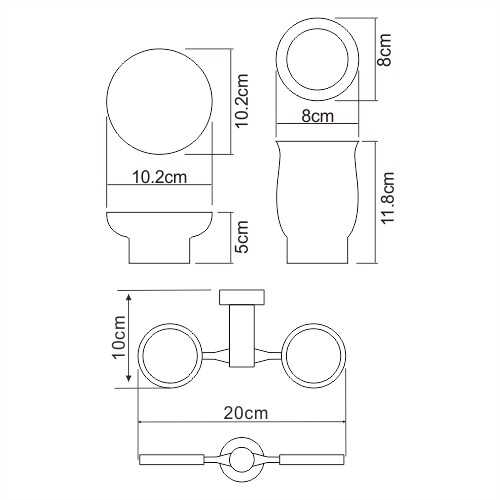 Держатель для стакана WasserKRAFT K-24226 с мыльницей