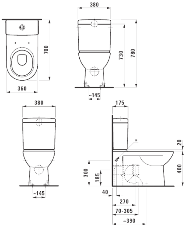 Чаша для унитаза Laufen Pro 8.2495.8.000.000.1