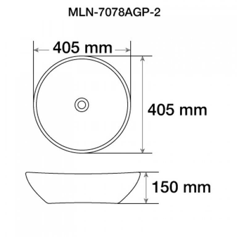 Раковина Melana MLN-7078AGP-2 золото