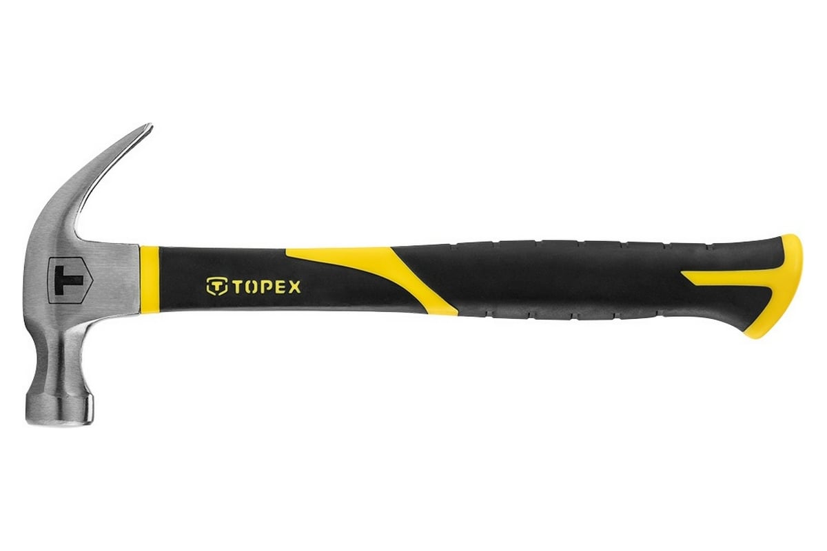 Столярный молоток Topex 450 г, ручка из стекловолокна 02A850