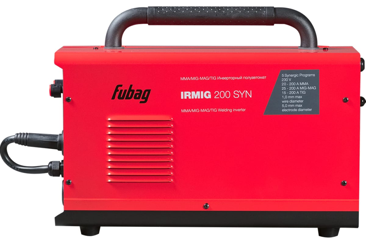 Сварочный инвертор полуавтомат Fubag IRMIG 200 SYN с горелкой 250А 41384