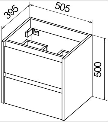 Тумба с раковиной BelBagno Kraft 39-500 50 см Pino Pasadena