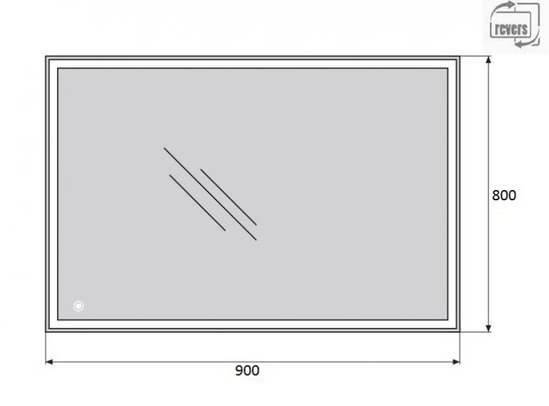 Зеркало BelBagno SPC-GRT-900-800-LED-TCH 90x80 см сенсорный выключатель