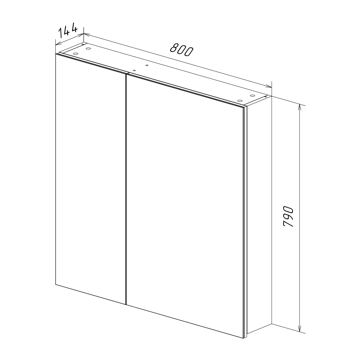 Зеркальный шкаф Lemark Universal 80x80 LM80ZS-U, белый глянец