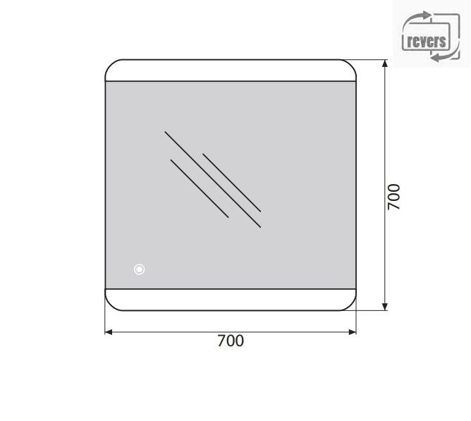 Зеркало BelBagno SPC-CEZ-700-700-LED-TCH 70x70 см сенсорный выключатель