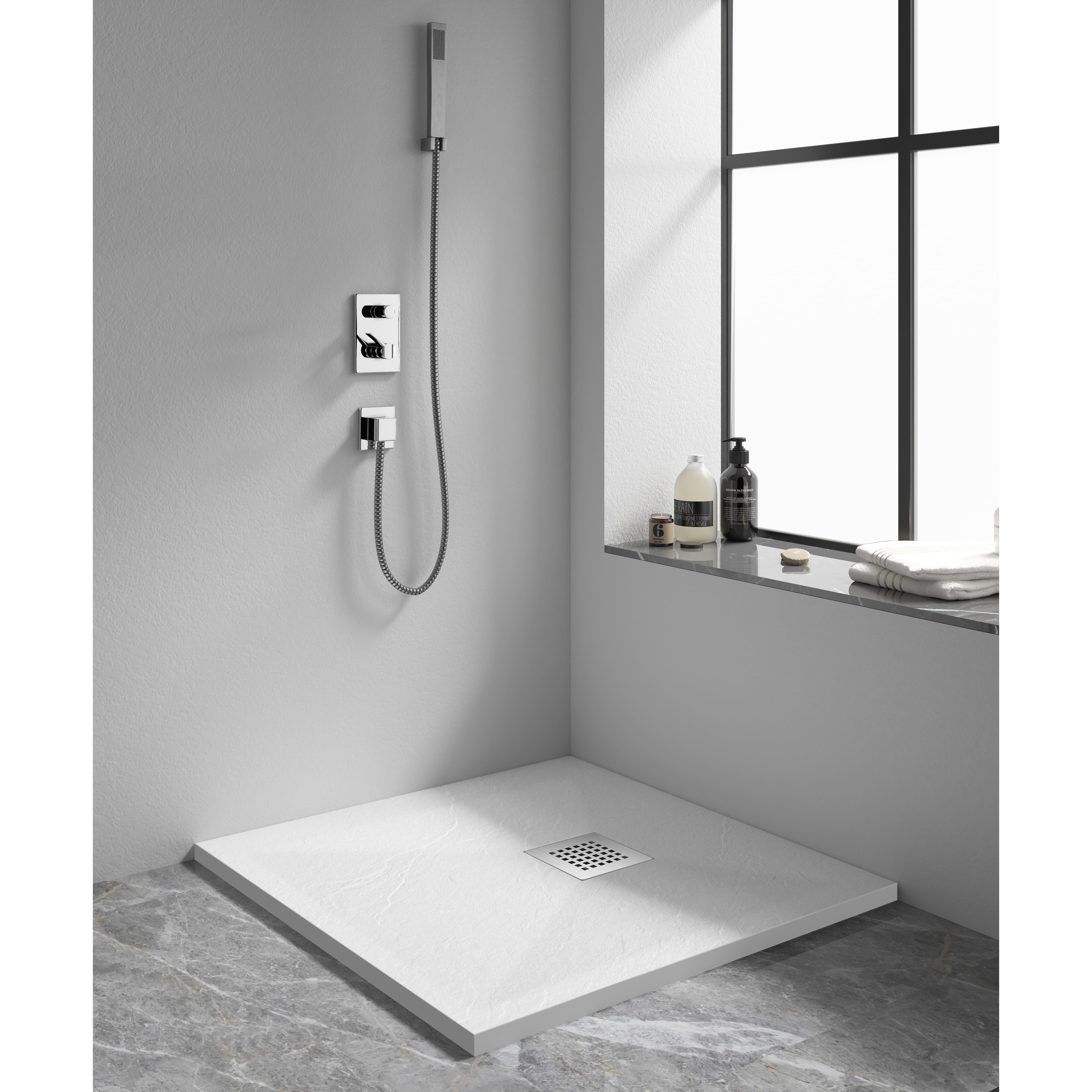 Поддон для душа RGW Stone Tray-W 80x80 камень, белый 14152088-01-11