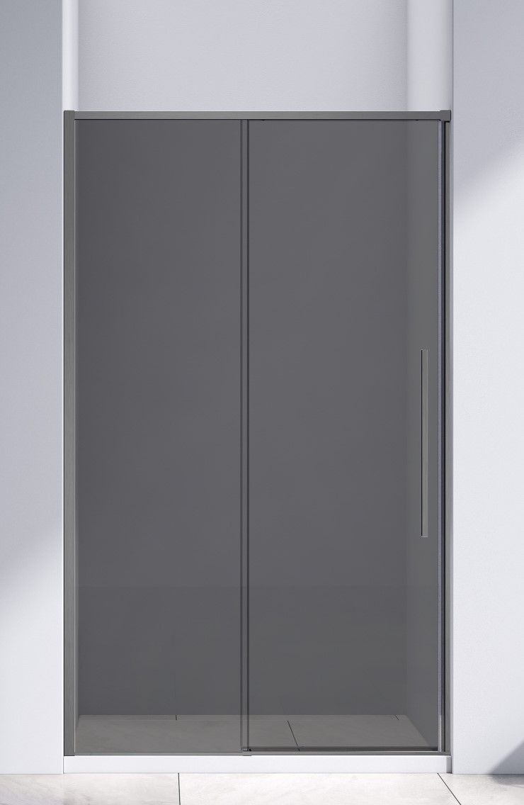 Душевая дверь Vincea Слим-Н (Slim-N) VDS-4SN110CGGM 110x195 вороненая сталь, тонированная