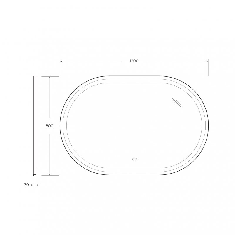 Зеркало Cezares Giubileo 120x80 см с подсветкой, подогревом CZR-SPC-GIUBILEO-1200-800-TCH-WARM