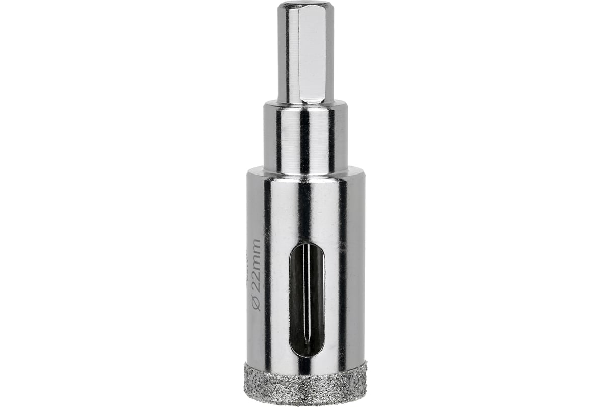 Коронка алмазная по керамограниту и керамике с центрирующим сверлом 22 мм Diamond Industrial DIDCSC022