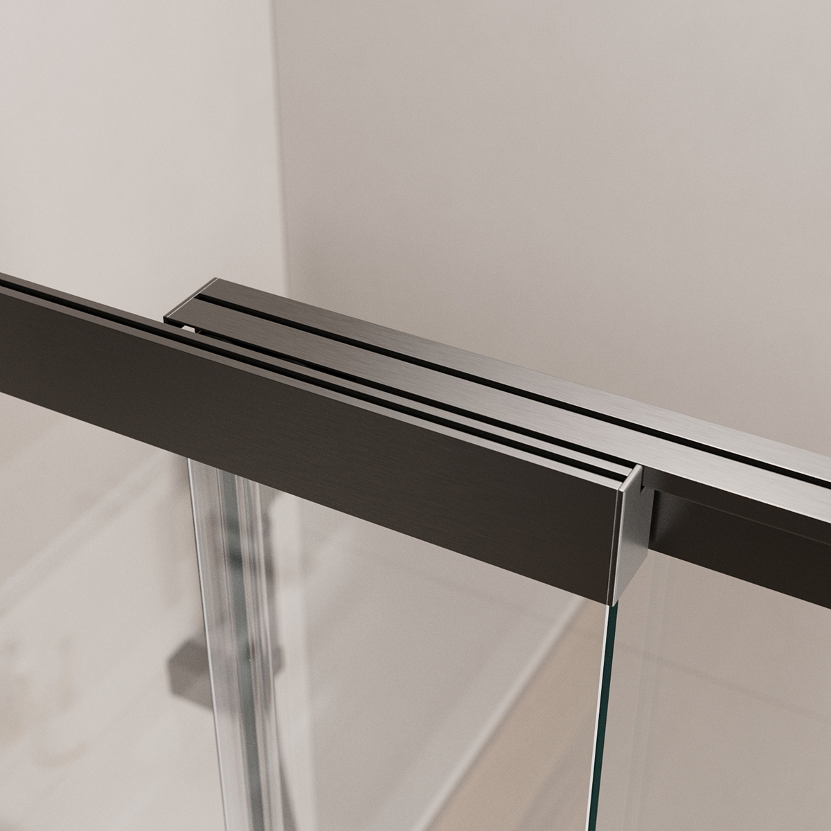 Шторка для ванны Cezares SLIDER-FIX-VF-11-90/150-C-GM 90x150 прозрачная, оружейная сталь