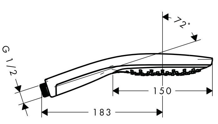 Душевая лейка Hansgrohe Raindance Select S 150 Air 3jet 28588400 хром/бел