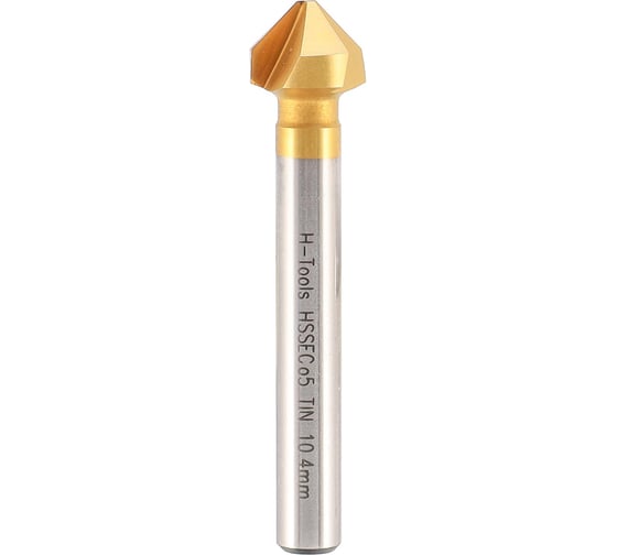Зенковка H-Tools 90градусов 10.4мм HSSE-Co5 TiN 3z L-54мм 795104EHT