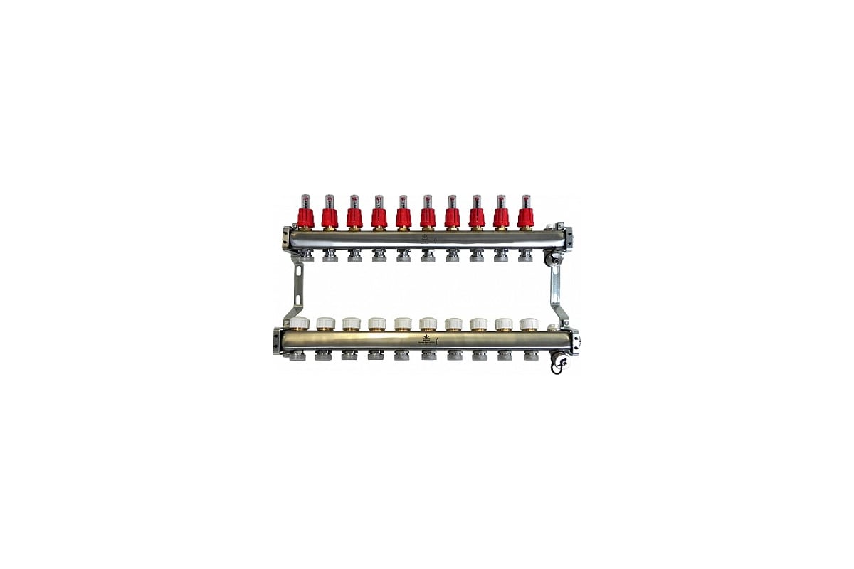 Коллекторный блок для теплого пола 1x3/4EU отв.-10, Gekon GK 72110