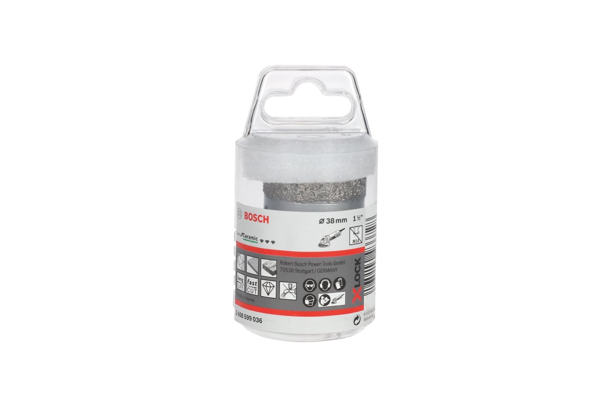 Алмазная коронка Dry Speed X-LOCK 38 мм Bosch 2608599036