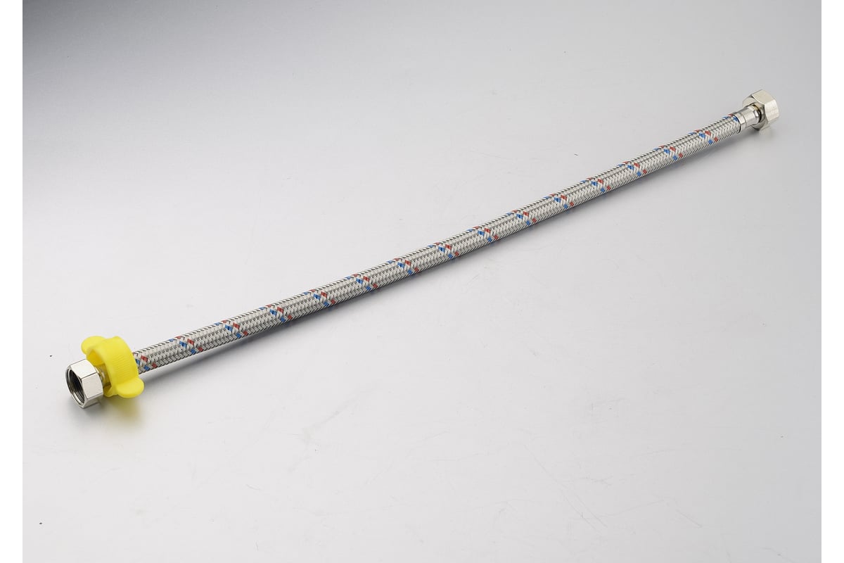 Подводка гибкая для воды ProfEco 60 см, гайка-гайка 1/2-1/2 PE-FF60