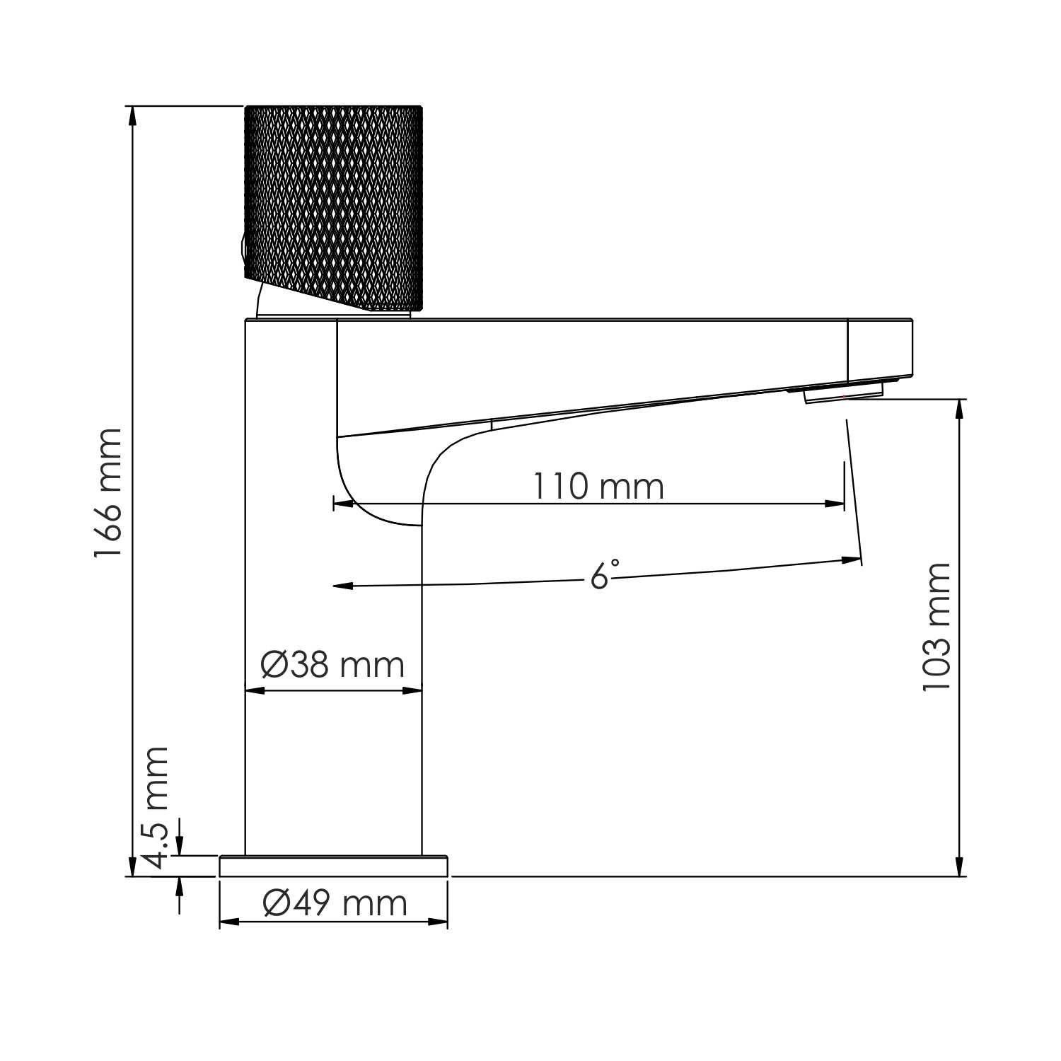 Смеситель для раковины WasserKRAFT Schunter 8203, матовое золото