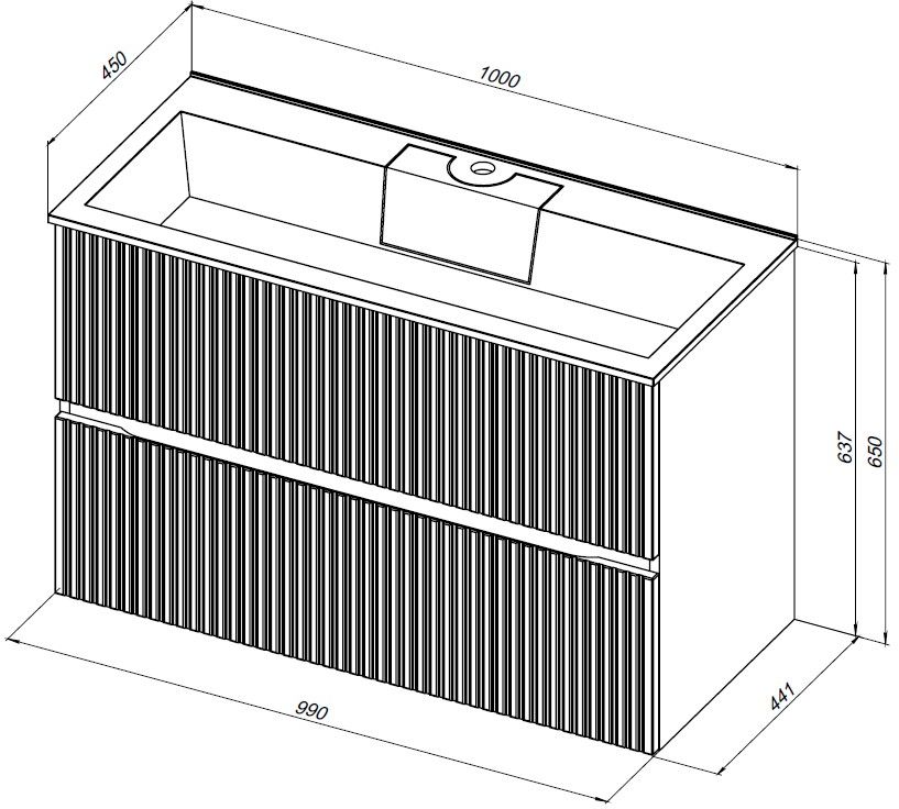 Тумба с раковиной Aquanet Джейн 100 см