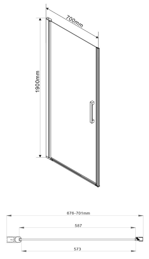 Душевая дверь Vincea Orta VPP-1O 70x190 хром, шиншилла, R