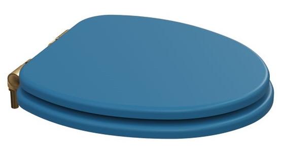 Крышка-сиденье для унитаза Caprigo Armonia KFE-AB-B136 с микролифтом, голубой/бронза