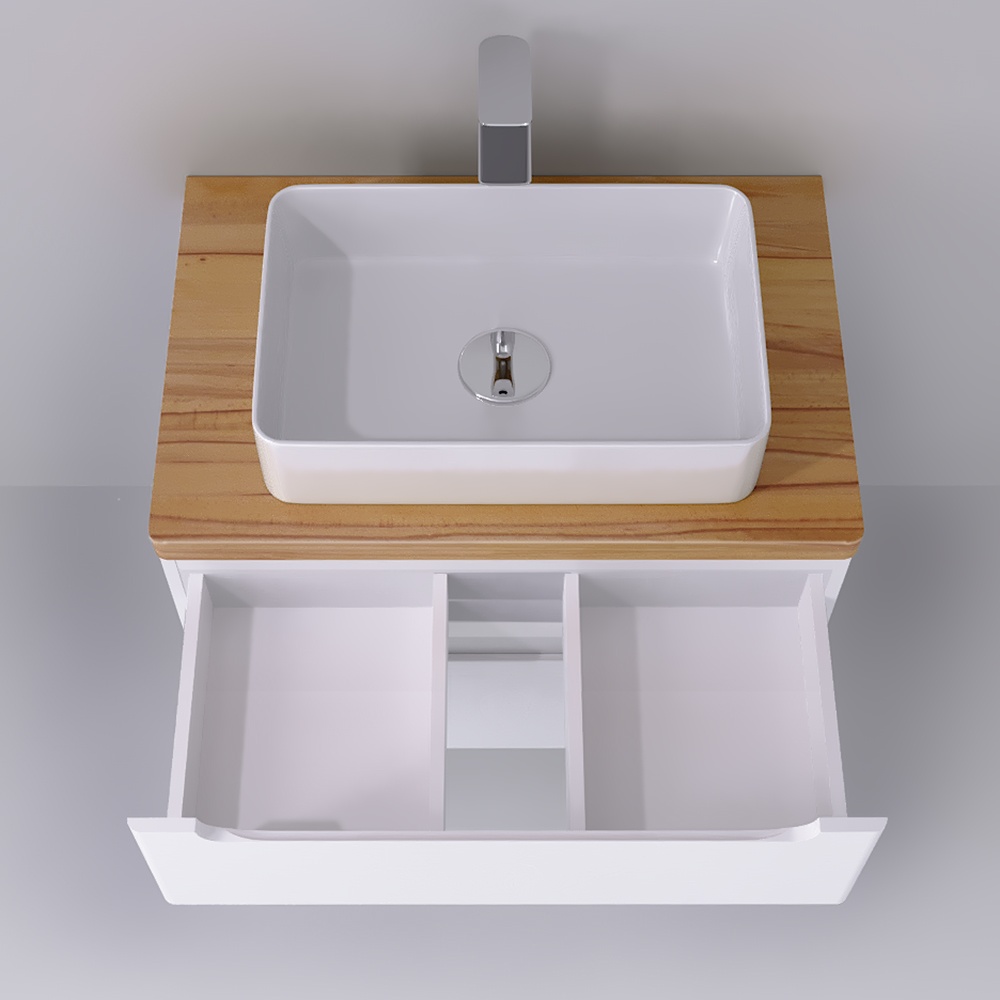 Мебель для ванной Jorno Wood 80 см белый